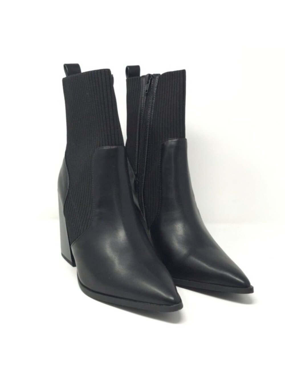 Wild Pair Trinityy Black Knit Pointed Toe Pull-On Booties 9.5M - Picture 2 of 13